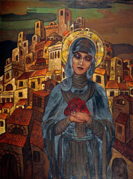Roses of Heart. Princess Olga., 1923 - Nikolai Konstantinovich Roerich