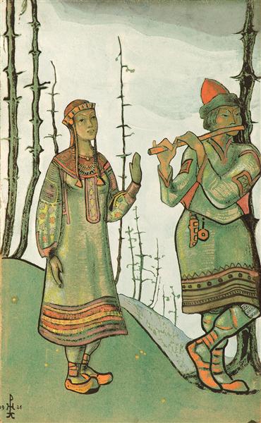 Snow Maiden and Lel, 1921 - Nikolai Konstantinovich Roerich