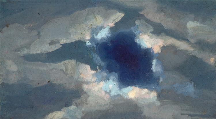 Етюд із хмарами, c.1942 - Микола Реріх