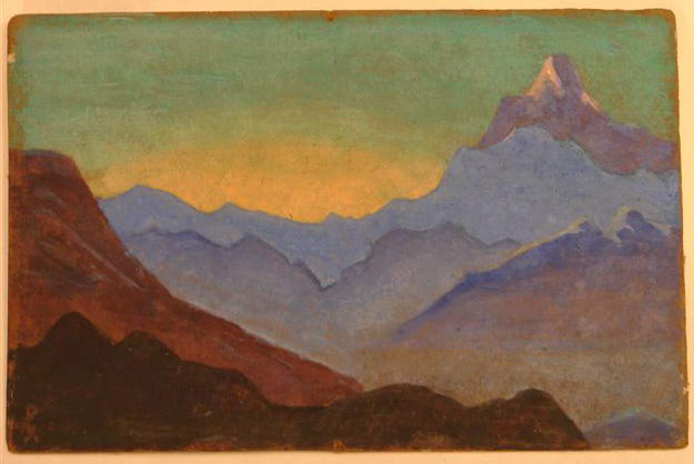 Sunrise in Himalayas, 1935 - Микола Реріх