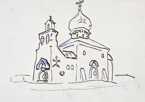 Temple in Skvernitsy, 1909 - Nikolai Konstantinovich Roerich