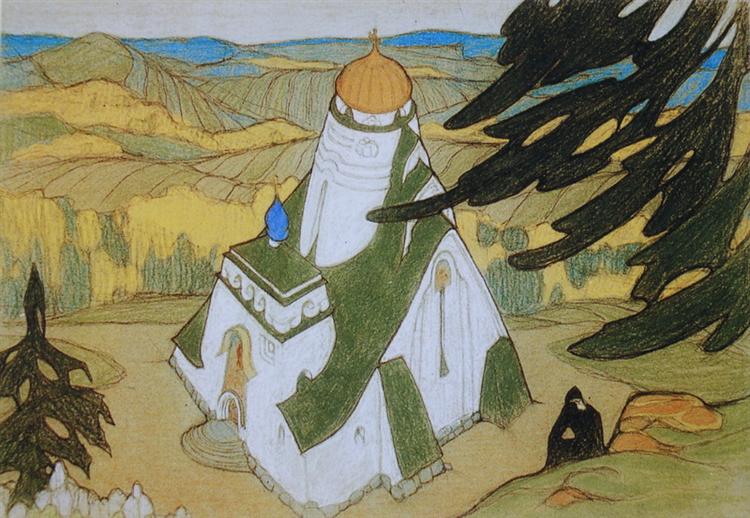 A Temple - Nikolai Konstantinovich Roerich