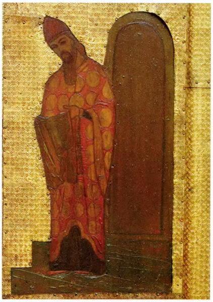 The Virgin Holidays. Introduction of the Virgin in Temple. The high priest Zechariah, 1907 - Nikolái Roerich