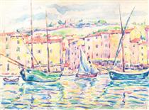 Boats at Saint Tropez - Nicolae Darascu