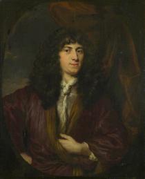 Portrait of a Man in a Black Wig - Ніколас Мас