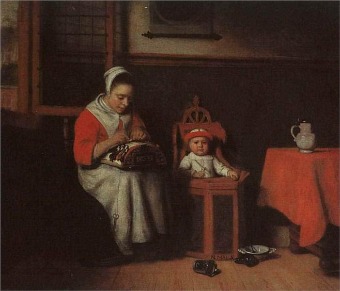 The Lacemaker, 1657 - Nicolaes Maes