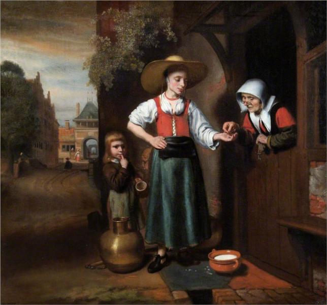 The Milkwoman, 1656 - Nicolaes Maes