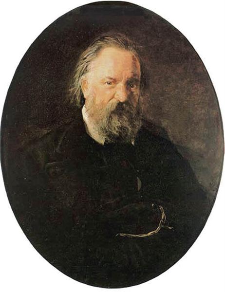 Retrato do Autor Alexander Herzen, 1867 - Nikolai Ge