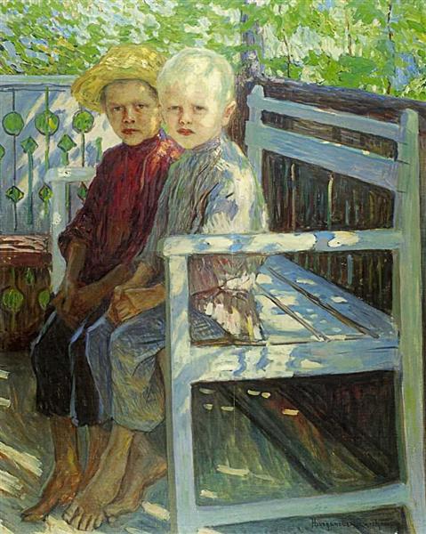 Children, c.1910 - Микола Богданов-Бєльський