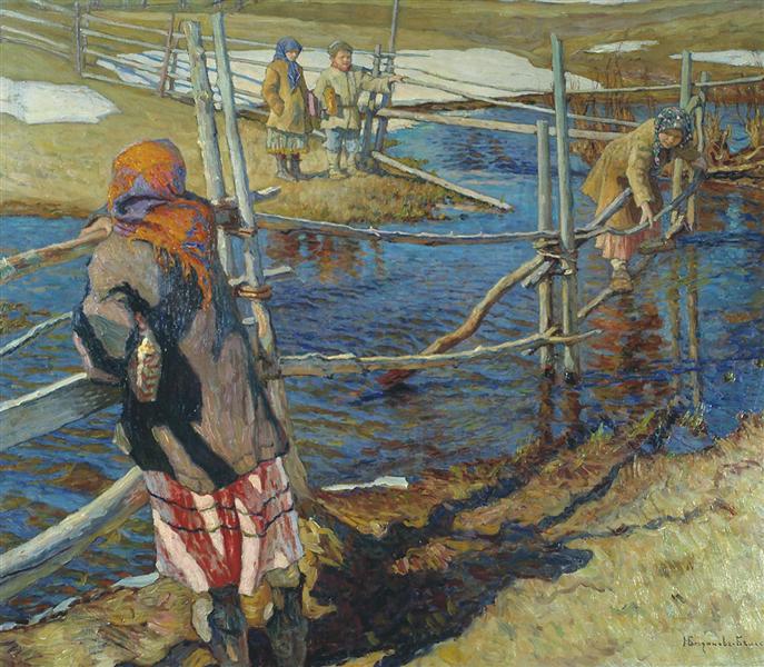 Ferriage, 1915 - Микола Богданов-Бєльський