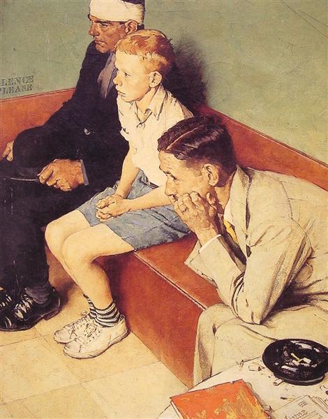 The Waiting Room, c.1937 - 諾曼‧洛克威爾