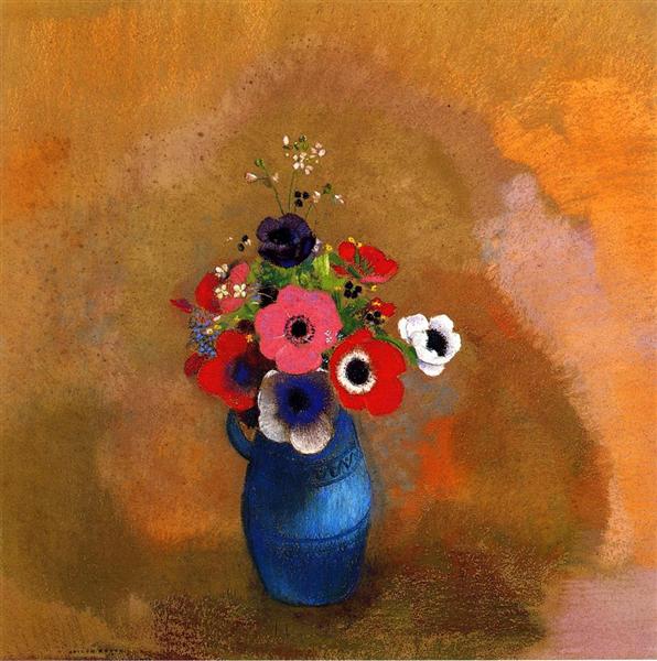Bouquet of anemones - Odilon Redon