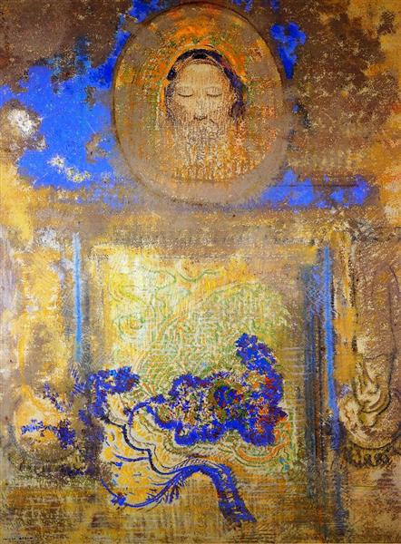 Evocation (Head of Christ or Inspiration from a Mosaic in Ravenna) - Odilon Redon