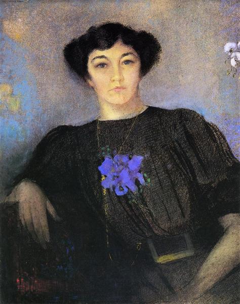Portrait of Madame Gustave Fayet, 1907 - 奥迪隆·雷东