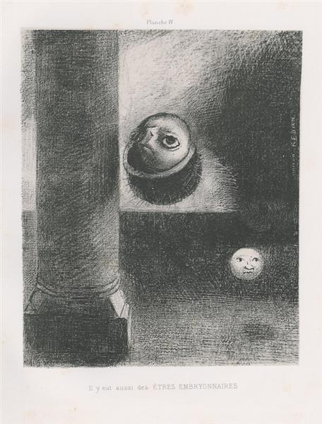 There were also embryonic beings, 1885 - Odilon Redon