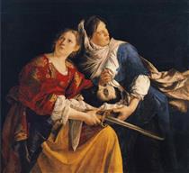 Judith and Her Maidservant with the Head of Holofernes - Орацио Джентилески