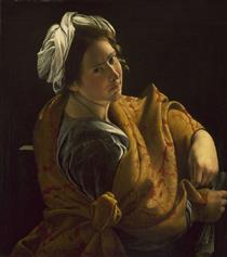Portrait of a Young Woman as a Sibyl - Орацио Джентилески