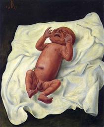 Baby With Umbilical Cord - Otto Dix