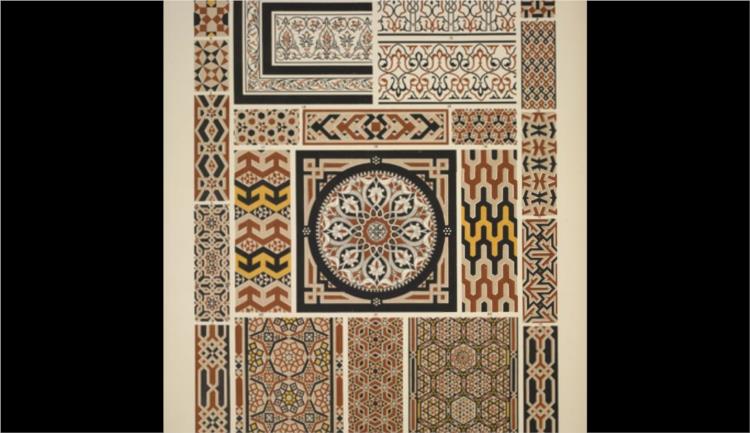 Arabian no. 5. Mosaics from walls and pavements from houses in Cairo - Owen Jones