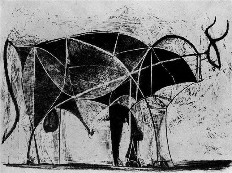 Bull (plate VI), 1945 - Пабло Пикассо