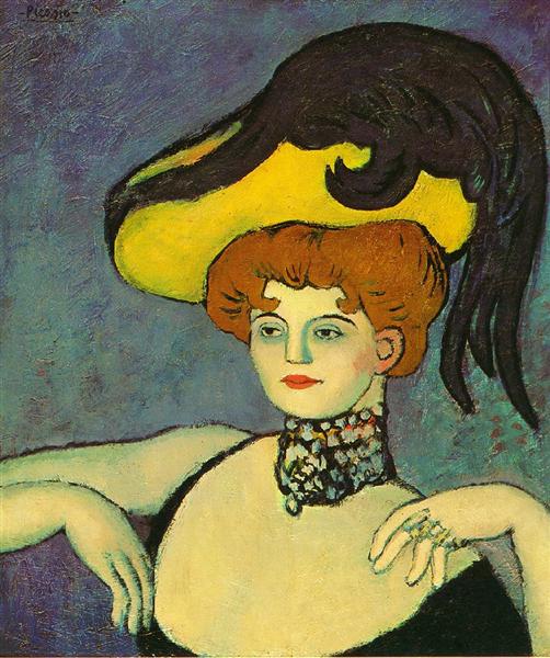 Courtesan with necklace of gems, 1901 - Pablo Picasso