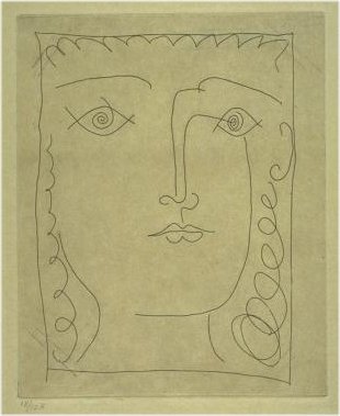 Голова дівчини, 1950 - Пабло Пікассо