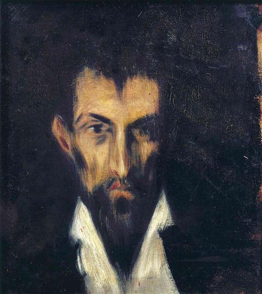 Head of a Man in El Greco style, 1899 - Пабло Пикассо