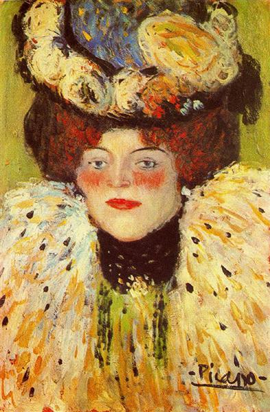Голова жінки, 1901 - Пабло Пікассо
