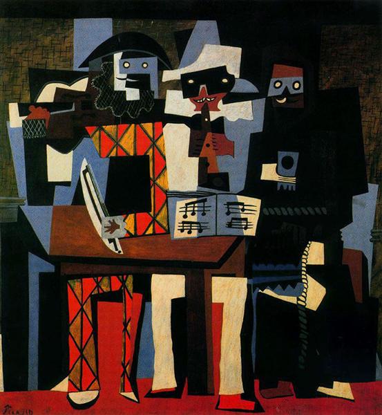 Musicians with masks, 1921 - Пабло Пикассо