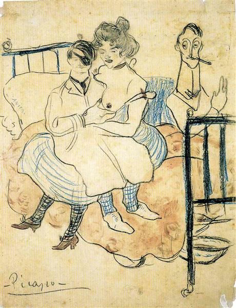 Пабло Пікассо та Себастія Жуньєр-Відал прибувають до Парижа, 1901 - Пабло Пікассо