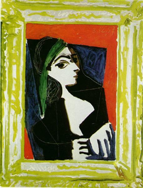 Portrait of Jacqueline, 1957 - Pablo Picasso - WikiArt.org