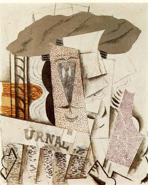Student with newspaper, 1913 - Pablo Picasso