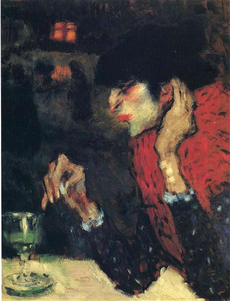 The absinthe drinker, 1901 - 畢卡索
