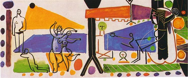 The beach in Garoupe, 1955 - Pablo Picasso
