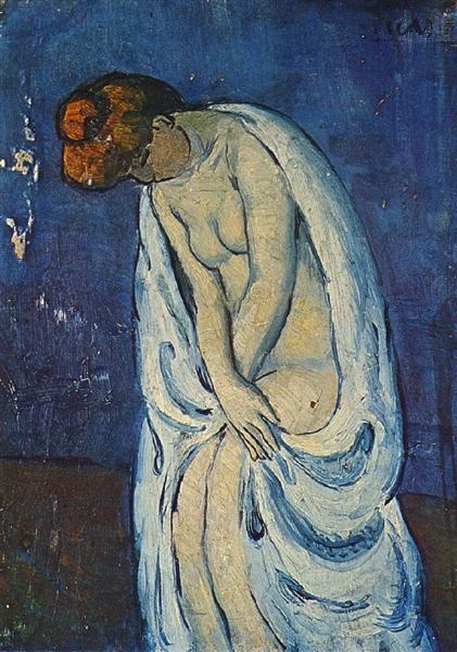 Woman leaving the bath, 1901 - Пабло Пикассо