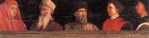 Portraits of Giotto, Uccello, Donatello, Manetti and Bruno - Паоло Учелло