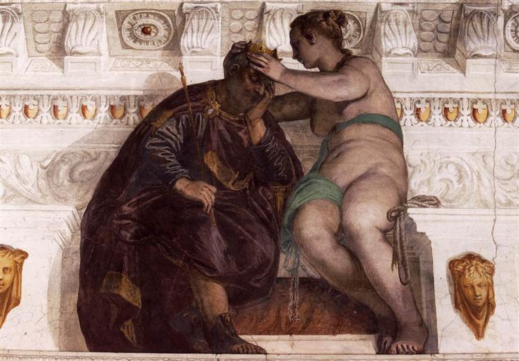 Chance Crowning a Sleeping Man, 1560 - 1561 - Паоло Веронезе