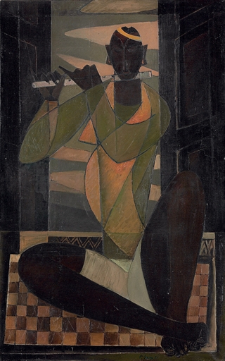Untitled (Joueur de Flute), 1951 - Paritosh Sen