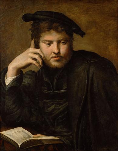 Man with a Book, 1525 - 1526 - 弗蘭西斯科．帕米賈尼諾
