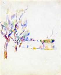 Almond Trees in Provence - Paul Cezanne