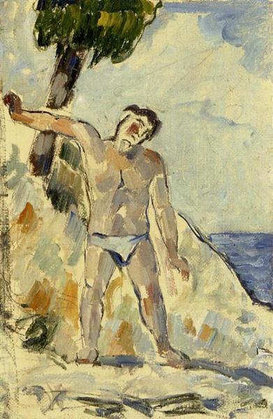 Bather with Arms Spread, 1876 - Paul Cézanne