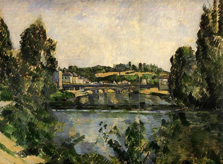 Bridge and Waterfall at Pontoise, 1881 - Paul Cézanne