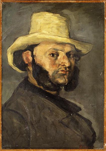 Gustave Boyer in a Straw Hat, c.1871 - 塞尚