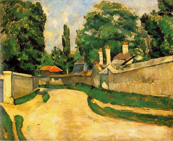Houses Along a Road, c.1881 - Paul Cezanne