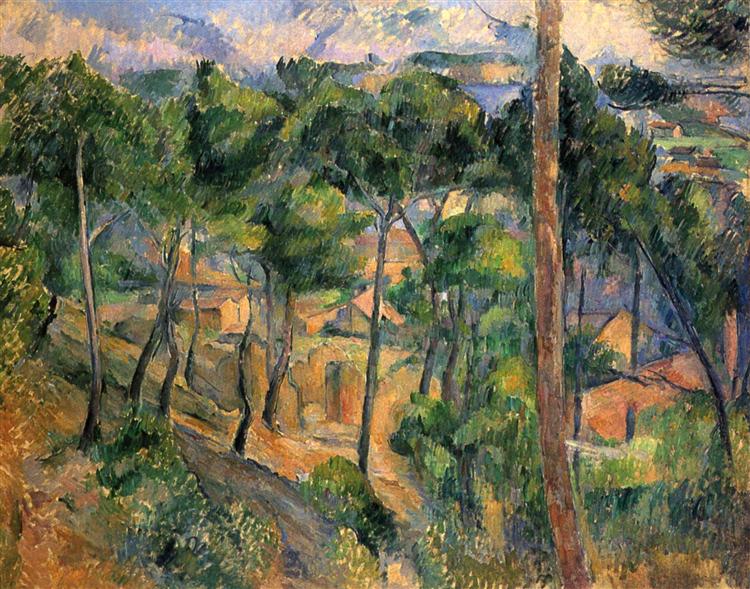 L'Estaque View Through The Pines, 1883 - Paul Cezanne