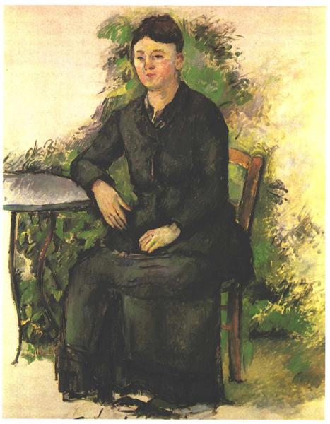 Madame Cezanne in the garden, c.1879 - c.1882 - Поль Сезанн