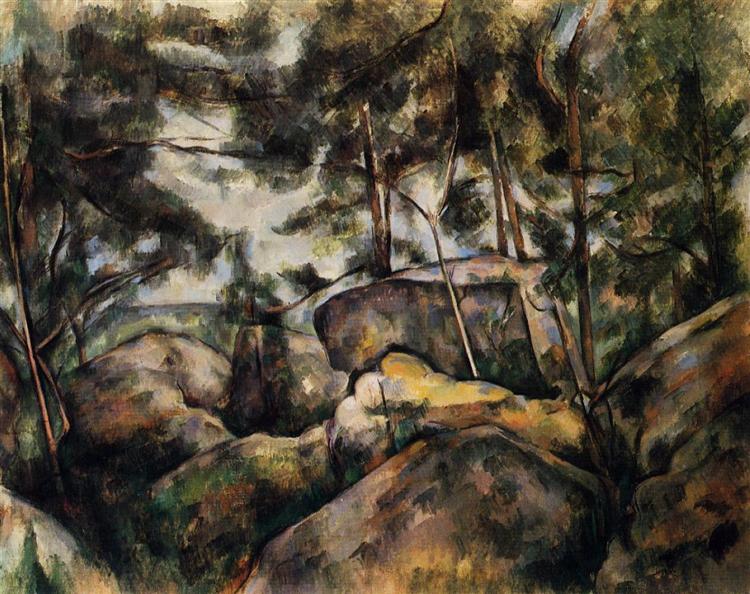 Rocks at Fountainebleau, 1893 - Paul Cezanne