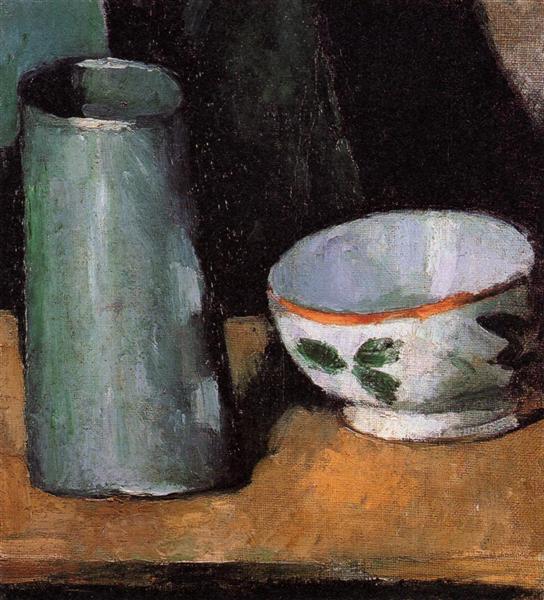 Still Life, Bowl and Milk Jug, c.1877 - Paul Cezanne
