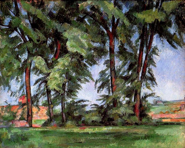 Tall Trees at the Jas de Bouffan, 1887 - Paul Cézanne
