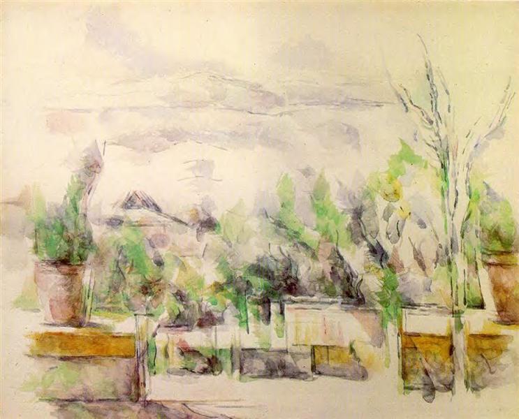 The Garden Terrace at Les Lauves, 1906 - 塞尚